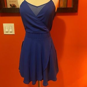Express blue mini dress with built in shorts!